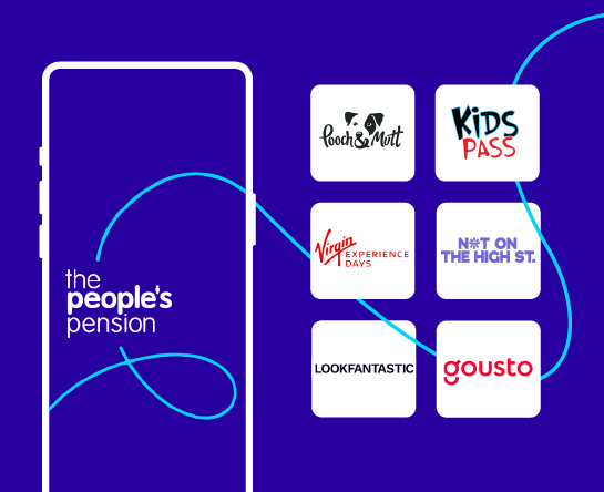 Illustration of a mobile phone with brand logos